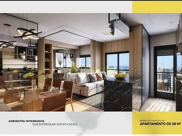 Apartamento com 58m² 2 quartos e 2 banheiros, à venda, no bairro Jardim Esplanada em São José Dos Campos