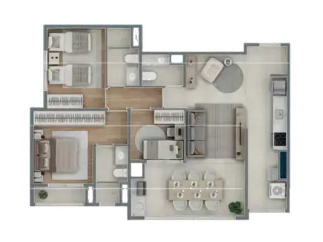 Apartamento com 85m² 3 quartos e 3 banheiros, à venda, no bairro Campo Belo em São Paulo