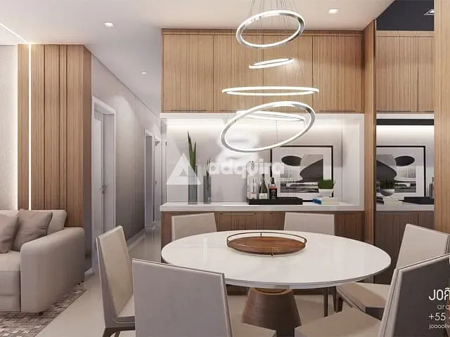 Apartamento com 129m² 3 quartos e 2 banheiros, à venda, no bairro Jardim Carvalho em Ponta Grossa