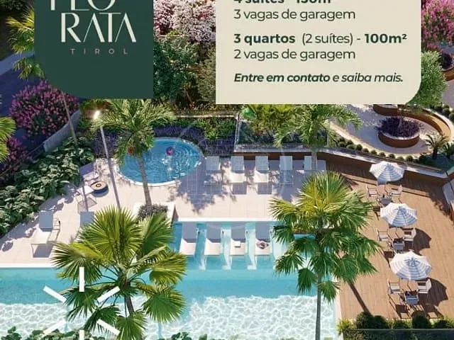 Apartamento com 100m² 3 quartos e 2 banheiros, à venda, no bairro Tirol em Natal