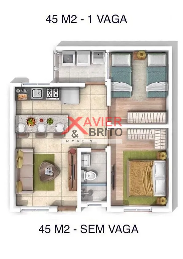 Apartamento, 2 quartos, 53 m² - Foto 6