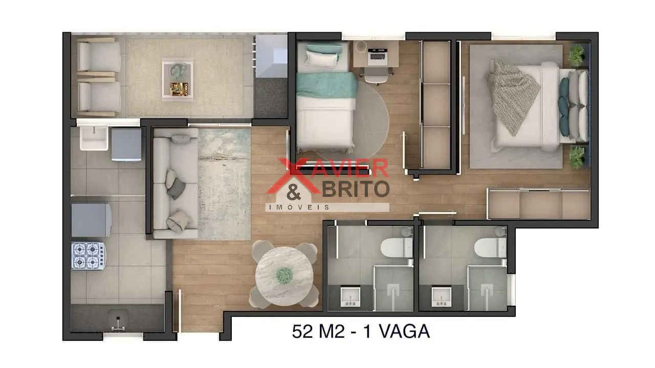 Apartamento, 2 quartos, 53 m² - Foto 8