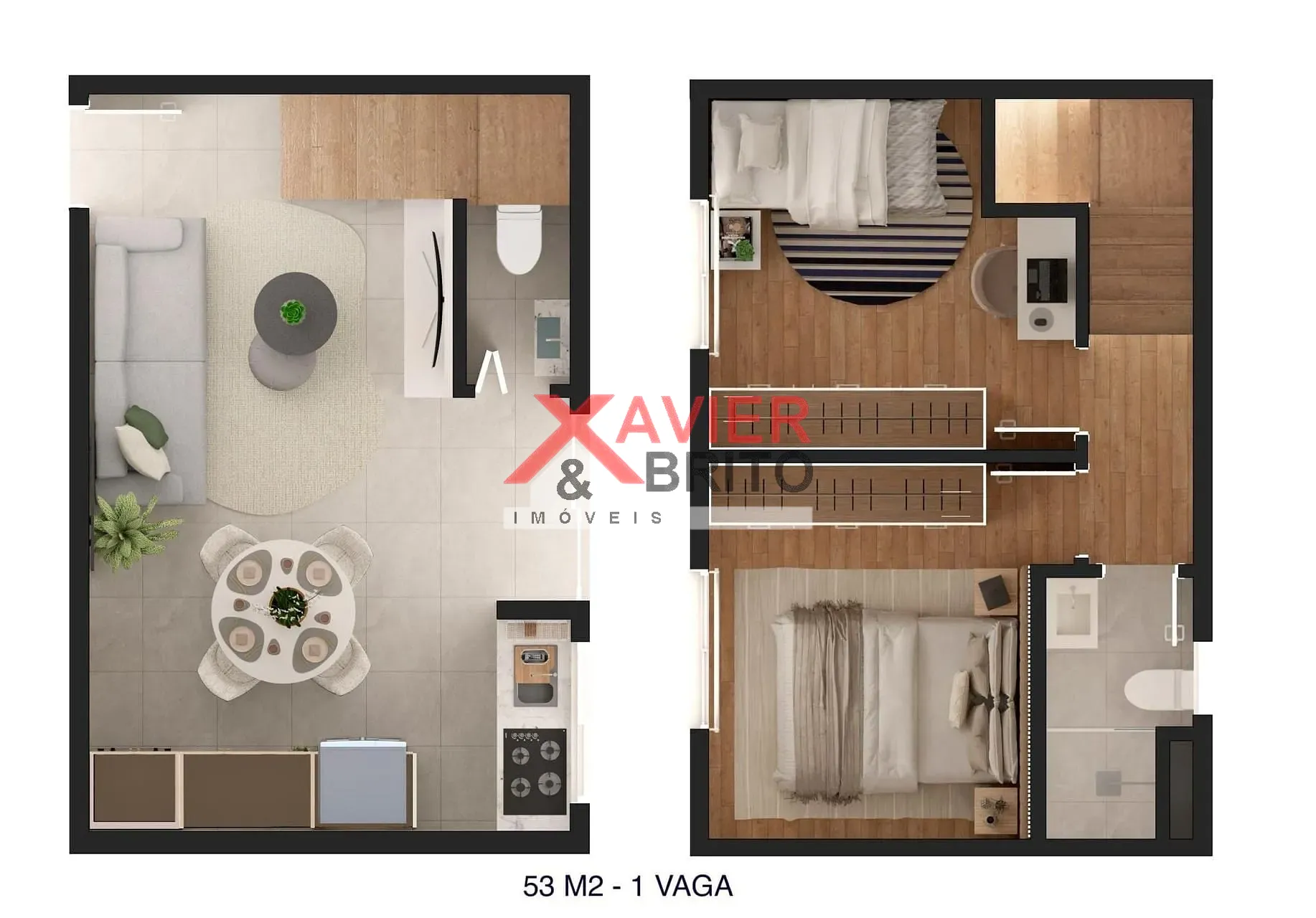 Apartamento, 2 quartos, 53 m² - Foto 9