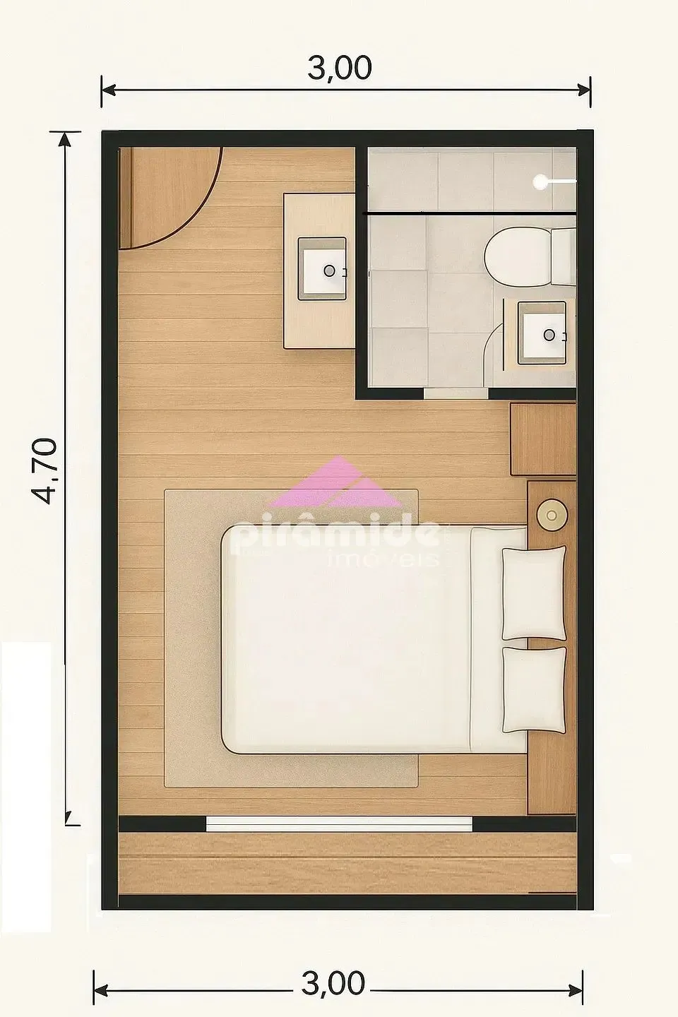 Apartamento, 1 quarto, 22 m² - Foto 3