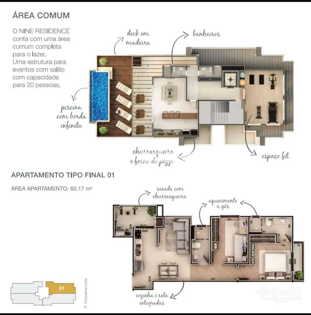 Apartamento, 2 quartos, 62 m² - Foto 2