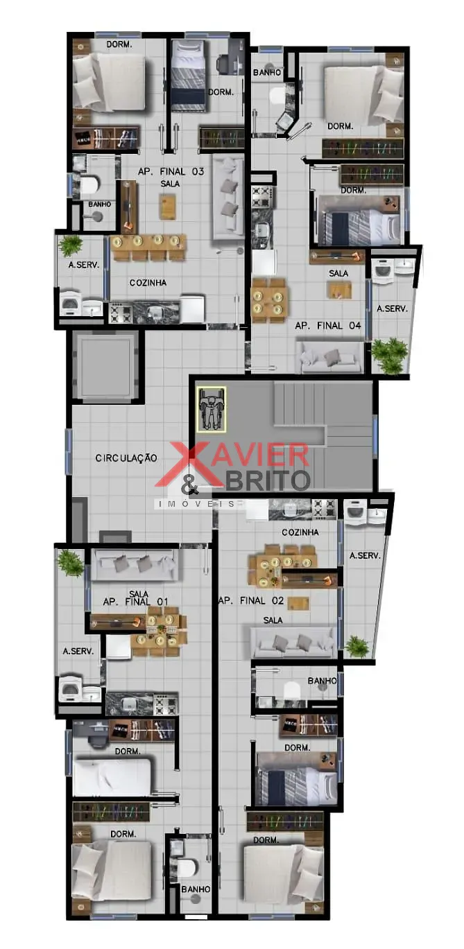 Apartamento, 2 quartos, 42 m² - Foto 2