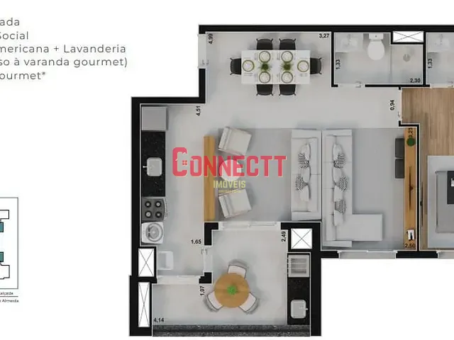 Apartamento 2 quartos e 2 banheiros, à venda, no bairro Distrito de Bonfim Paulista em Ribeirão Preto