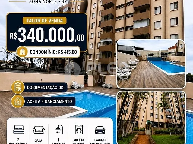 Apartamento 2 quartos e 1 banheiro, à venda, no bairro Vila Nova Cachoeirinha em São Paulo