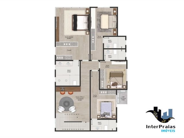 Foto do Apartamento - Apartamento à venda 2 Vagas, 238.81M², Pioneiros, Balneário Camboriú - SC | Interpraias Imóveis