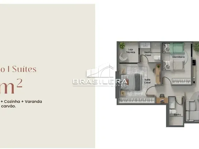 Apartamento com 74m² 2 quartos e 2 banheiros, à venda, no bairro Setor Bueno em Goiânia