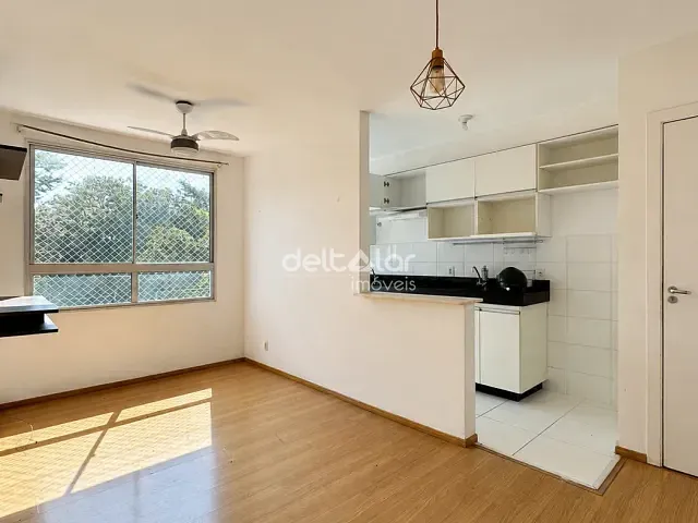 Apartamento com 50m² 2 quartos e 1 banheiro, para alugar, no bairro Chácaras Santa Inês (São Benedito) em Santa Luzia