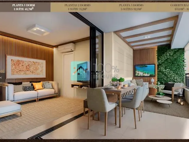 Apartamento com 46m² 1 quarto e 1 banheiro, à venda, no bairro Jardim Apolo em São José dos Campos