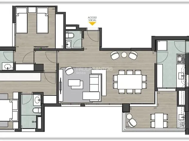Apartamento 2 quartos e 1 banheiro, à venda, no bairro Parque Campolim em Sorocaba