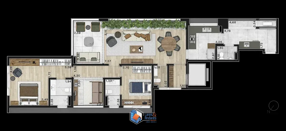 Apartamento, 2 quartos, 137 m² - Foto 16