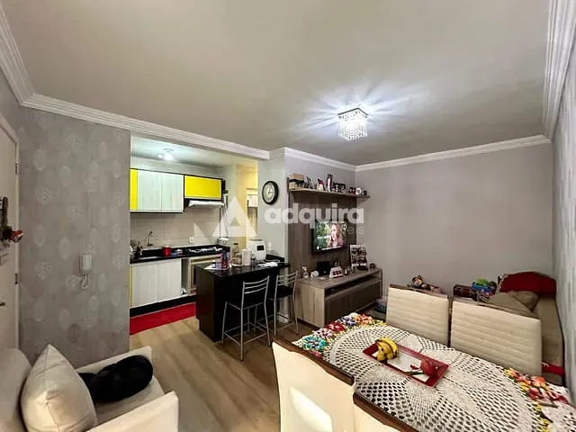 Apartamento com 64m² 2 quartos e 1 banheiro, à venda, no bairro Jardim Carvalho em Ponta Grossa