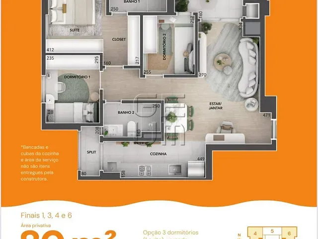 Apartamento 3 quartos e 2 banheiros, à venda, no bairro Terra Bonita em Londrina