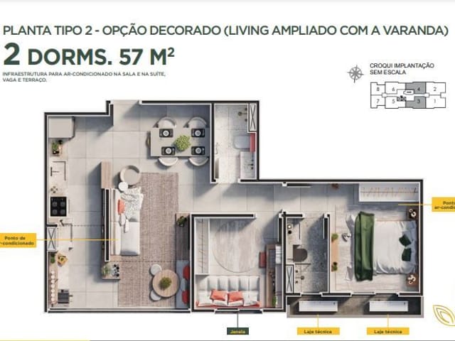 Foto do Apartamento - Apartamento com 2 dormitórios à venda, 57 m² por R$ 345.661,90 - Parque Residencial Flamboyant - São José dos Campos/SP | INDEPENDENCE NEGOCIOS IMOBILIARIOS LTDA