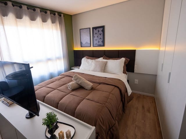 Apartamento 1 quarto e 1 banheiro, à venda, no bairro Parque Una em Pelotas