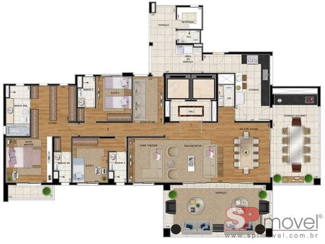 Apartamento 4 quartos e 7 banheiros, à venda, no bairro Santa Teresinha em São Paulo