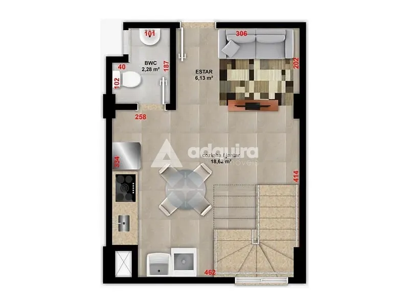 Apartamento, 1 quarto, 101 m² - Foto 3