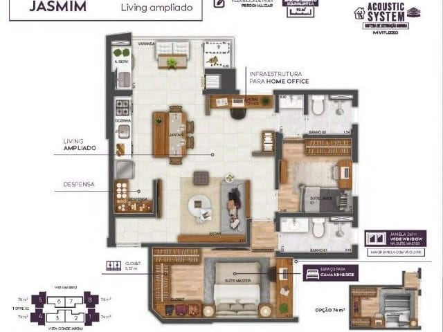 Foto do Apartamento - Apartamento com 2 dormitórios à venda, 68 m² por R$ 549.277,92 - Jardim Satélite - São José dos Campos/SP | INDEPENDENCE NEGOCIOS IMOBILIARIOS LTDA