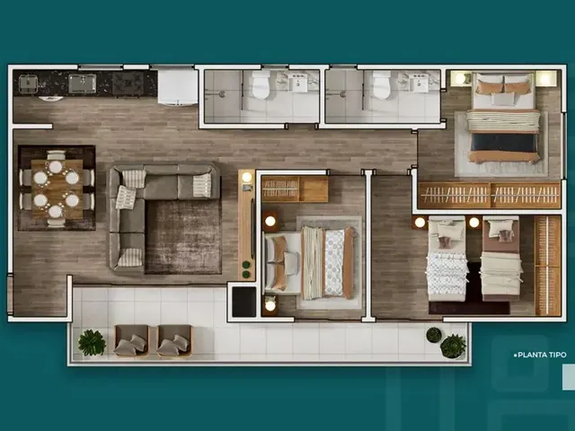Apartamento 3 quartos e 3 banheiros, à venda, no bairro Centro em Guaratuba