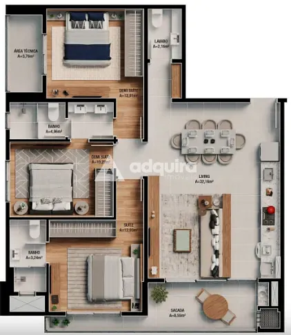 Apartamento, 3 quartos, 126 m² - Foto 24