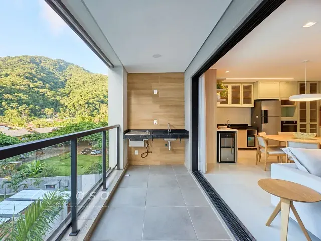 Apartamento com 123m² 3 quartos e 4 banheiros, à venda, no bairro Enseada em Ubatuba
