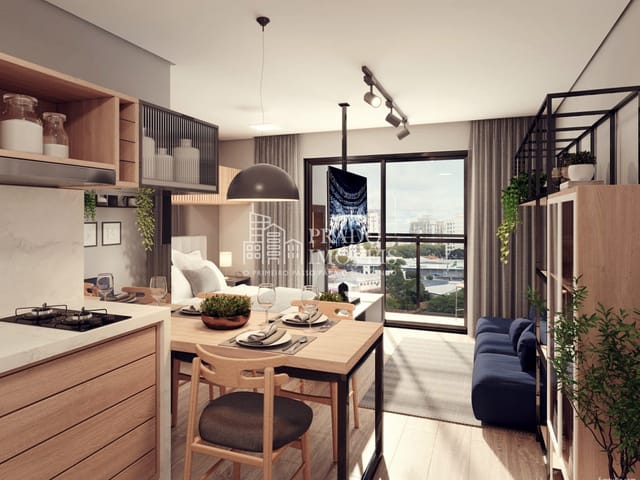 Studio 1 quarto e 1 banheiro, à venda, no bairro Portão em Curitiba
