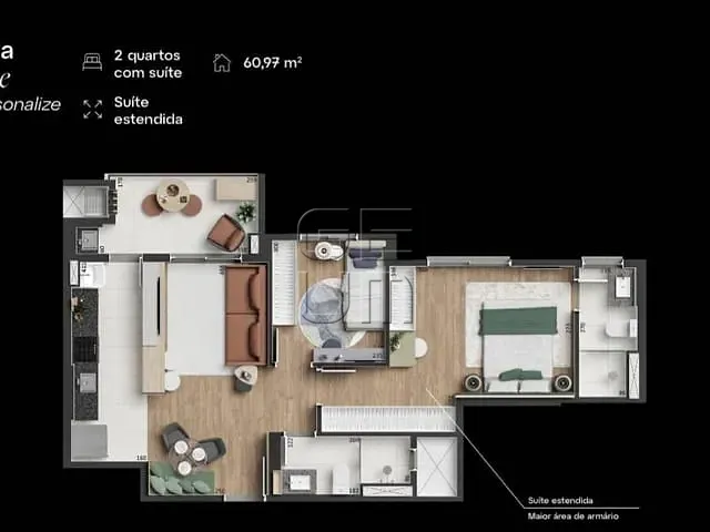 Apartamento 2 quartos e 2 banheiros, à venda, no bairro Terra Bonita em Londrina