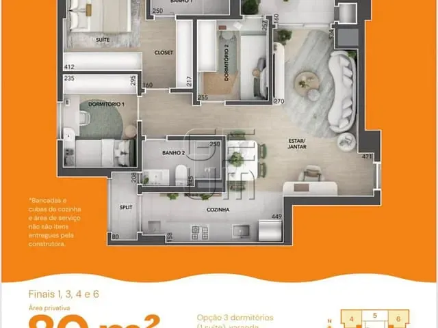 Apartamento 3 quartos e 2 banheiros, à venda, no bairro Terra Bonita em Londrina