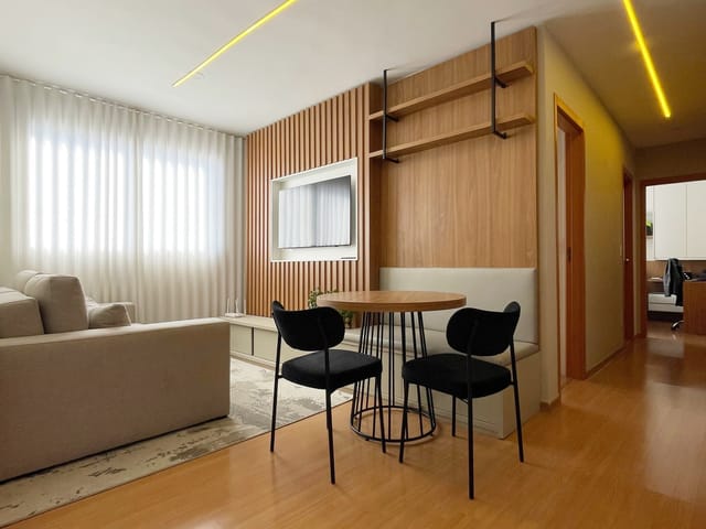 Foto do Apartamento - Apartamento Mobiliado  2 Quartos 1 vaga  com Lazer e Elevador no bairro  Planalto, Região da Pampulha | Deltalar Imóveis