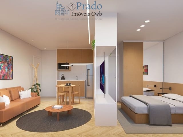 Apartamento com 48m² 1 quarto e 1 banheiro, à venda, no bairro Centro Cívico em Curitiba