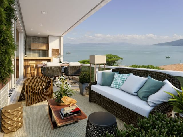 Cobertura / Penthouse com 158m² 3 quartos e 3 banheiros, à venda, no bairro Praia das Toninhas em Ubatuba