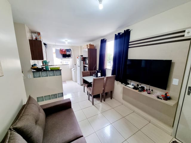 Foto do Apartamento - Apartamento térreo a venda, Residencial Abel Chimentao Nova Olinda - 2 dormitórios, 1 banheiro, sala, cozinha e lavanderia com armários | Guepardo Imob
