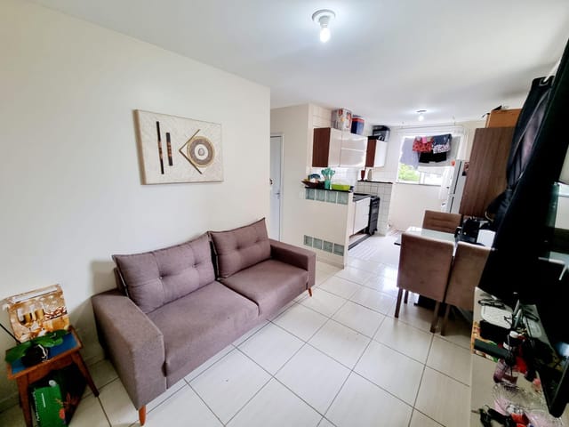 Foto do Apartamento - Apartamento térreo a venda, Residencial Abel Chimentao Nova Olinda - 2 dormitórios, 1 banheiro, sala, cozinha e lavanderia com armários | Guepardo Imob