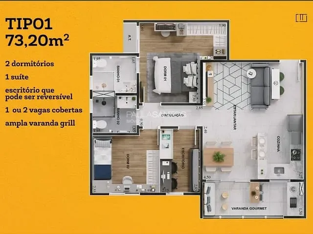 Apartamento 2 quartos e 2 banheiros, à venda, no bairro Parque Campolim em Sorocaba