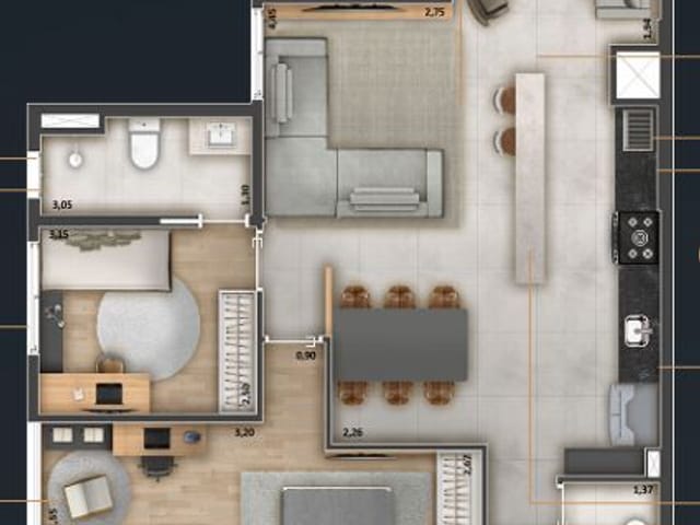 Foto do Apartamento - Apartamento com 3 dormitórios à venda, 83 m² por R$ 1.096.628,43 - Royal Park - São José dos Campos/SP | INDEPENDENCE NEGOCIOS IMOBILIARIOS LTDA