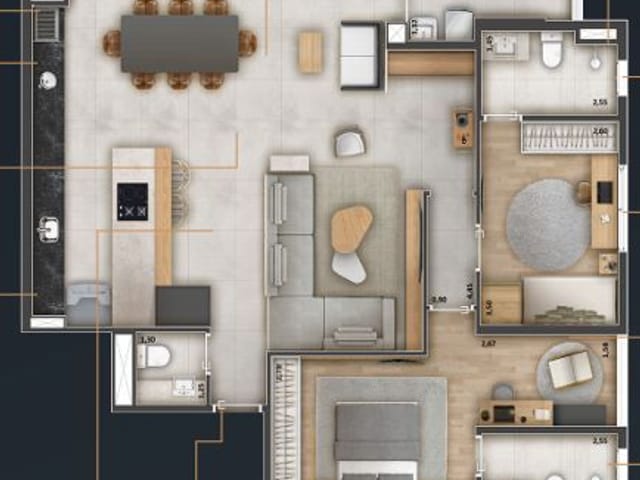 Foto do Apartamento - Apartamento com 2 dormitórios à venda, 99 m² por R$ 1.399.542,00 - Royal Park - São José dos Campos/SP | INDEPENDENCE NEGOCIOS IMOBILIARIOS LTDA