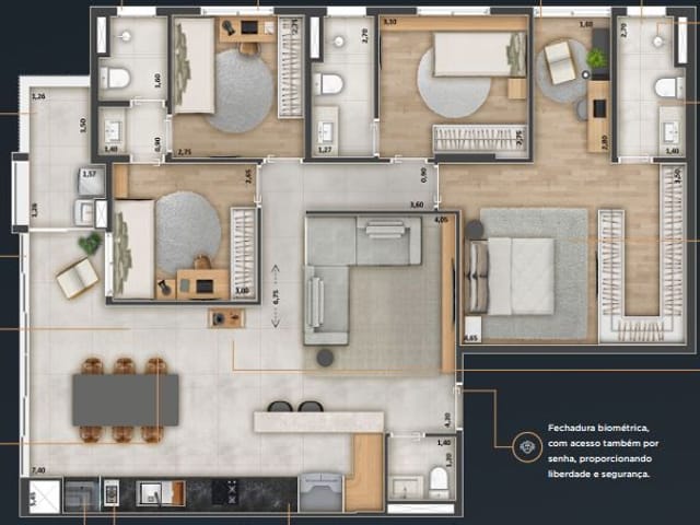 Foto do Apartamento - Apartamento com 4 dormitórios à venda, 120 m² por R$ 1.980.000,00 - Royal Park - São José dos Campos/SP | INDEPENDENCE NEGOCIOS IMOBILIARIOS LTDA