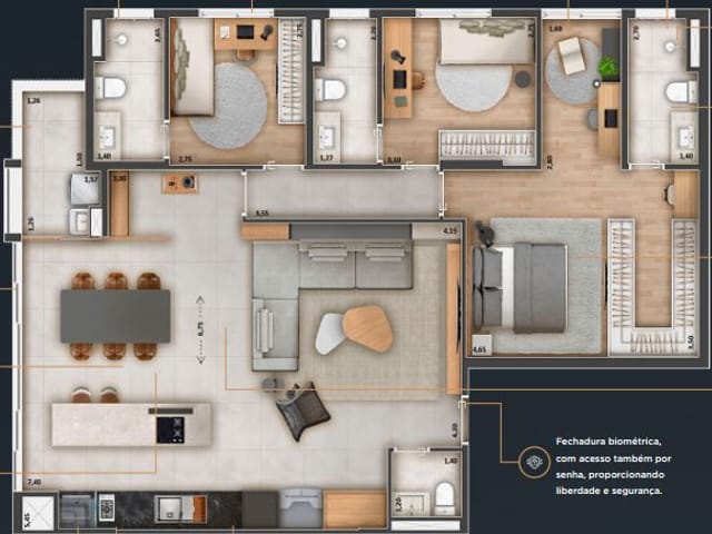 Foto do Apartamento - Apartamento à venda, 120 m² por R$ 1.931.459,33 - Royal Park - São José dos Campos/SP | INDEPENDENCE NEGOCIOS IMOBILIARIOS LTDA