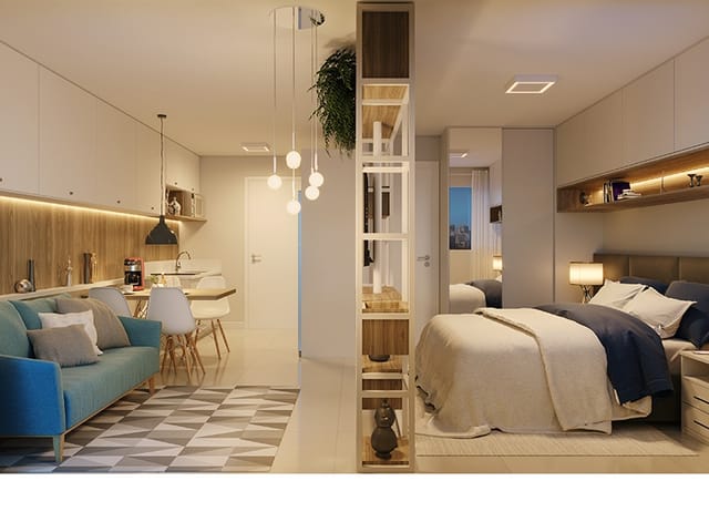 Apartamento 1 quarto e 1 banheiro, à venda, no bairro Portão em Curitiba