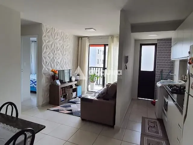 Apartamento 2 quartos e 1 banheiro, à venda, no bairro Jardim Carvalho em Ponta Grossa