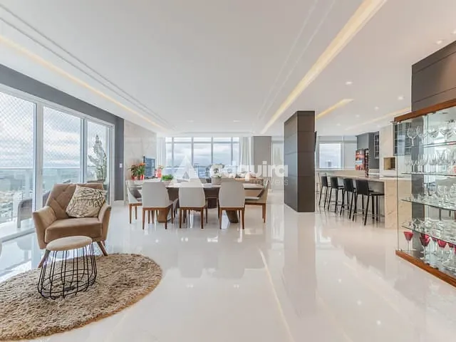 Apartamento com 480m² 4 quartos e 6 banheiros, à venda, no bairro Oficinas em Ponta Grossa