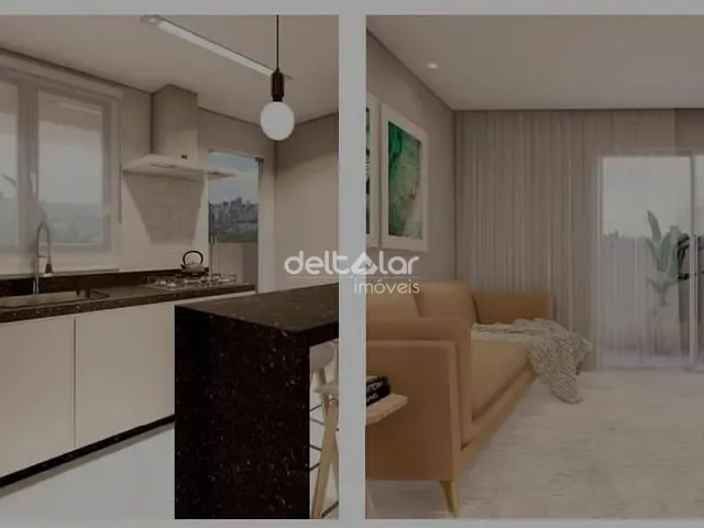 Apartamento com 66m² 2 quartos e 2 banheiros, à venda, no bairro Santa Branca em Belo Horizonte