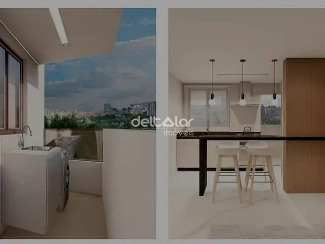 Apartamento com 66m² 2 quartos e 2 banheiros, à venda, no bairro Santa Branca em Belo Horizonte