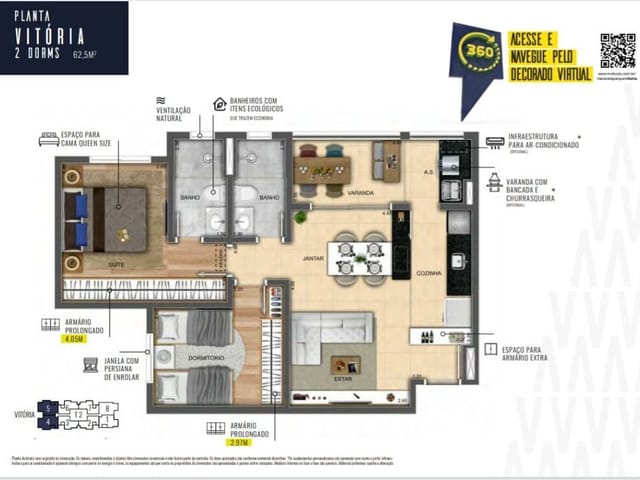 Foto do Apartamento - Apartamento com 2 dormitórios à venda, 62 m² por R$ 410.000,00 - Parque Industrial - São José dos Campos/SP | INDEPENDENCE NEGOCIOS IMOBILIARIOS LTDA