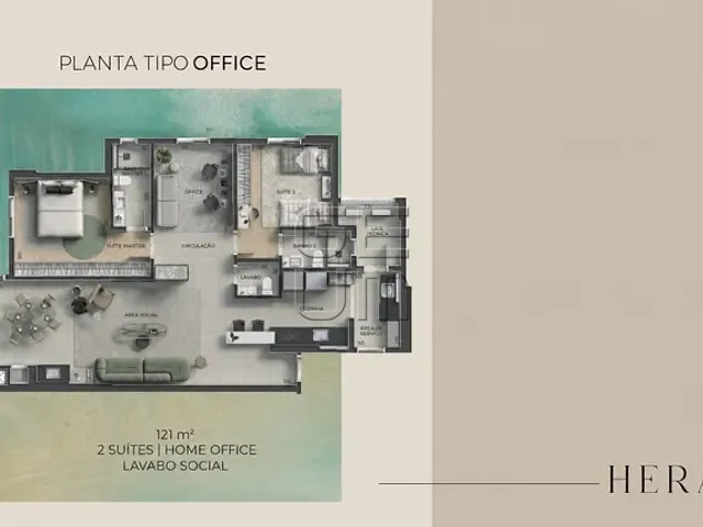Apartamento 2 quartos e 3 banheiros, à venda, no bairro Nikko em Londrina