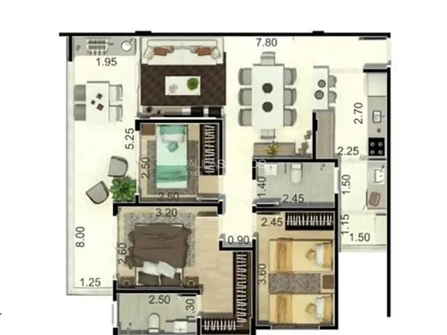 Apartamento 3 quartos e 2 banheiros, à venda, no bairro Parque Campolim em Sorocaba