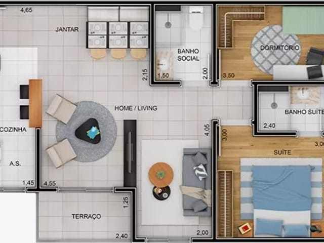 Foto do Apartamento - Apartamento com 3 dormitórios à venda, 62 m² por R$ 366.000,00 - Vila Barão - Sorocaba/SP | Ary Proenca Negócios Imobiliários Ltda